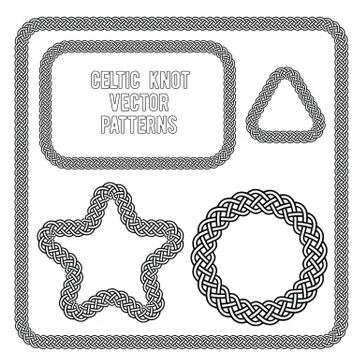 Celtic knot vector patterns Illustrazione stock