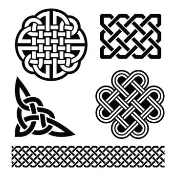 Celtic knots, braids and patterns - St Patrick's Day in Ireland Illustrazione stock