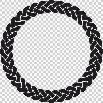 Celtic knots circular frame, black Stock Illustration