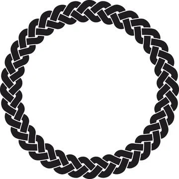 Celtic knots circular frame, black Stock Illustration