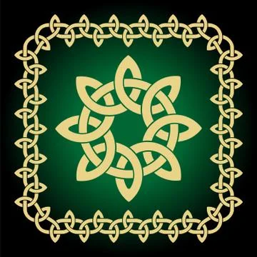 Celtic knots frames. Simple knotwork designs Stock-Illustration