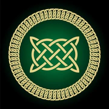 Celtic knots frames, vector illustration. Simple knotwork designs 스톡 일러스트