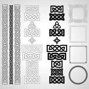Celtic knots, patterns, frameworks Stock Illustration