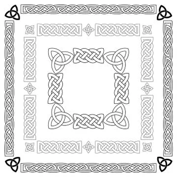 Celtic knots, patterns, frameworks vector Illustrazione stock