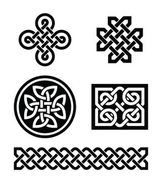 Celtic knots patterns - vector Stock Illustration