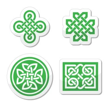 Celtic knots patterns - vector Illustrazione stock