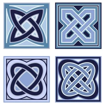 Celtic knots, set of icons Stock Illustration