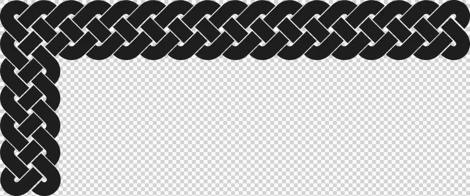 Celtic L-shaped frame, black Stock Illustration