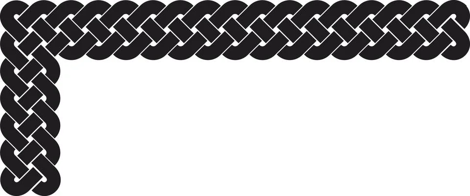 Celtic L-shaped frame, black Stock Illustration