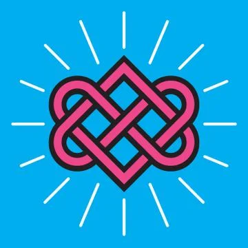Celtic Love Knot Vector Design. Stock Illustration