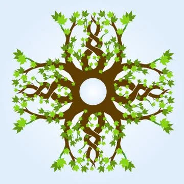 Celtic maple design Stock Illustration