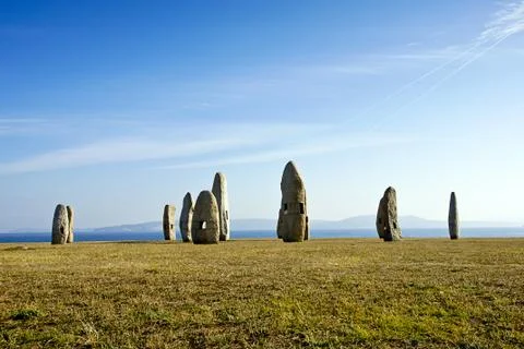 Celtic monuments in a coruna, spain Stock Photos