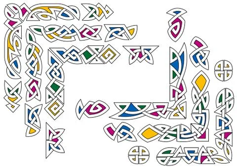 Celtic ornament elements イラスト素材