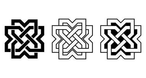 Celtic ornament on a white background. Illustrazione stock