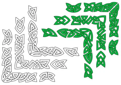 Celtic ornaments and patterns Stock Illustration