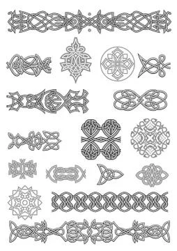 Celtic ornaments and patterns Illustrazione stock