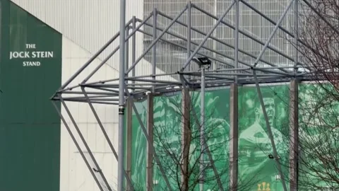 Celtic Park, the stadium where Jock Stein built much of his legendary legacy, Gl Stock Footage 337850346
