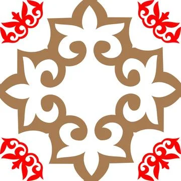  Celtic pattern in the form of a frame with a floral ornament. Oriental pattern  Stock Illustration