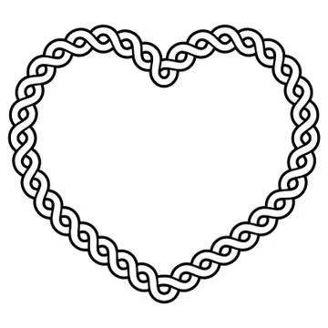Celtic pattern heart shape - love concept for St Patrick's Day, Valentines Stock Illustration