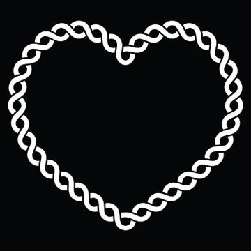 Celtic pattern heart shape - love concept fot St Patrick's Day, Valentines Illustrazione stock