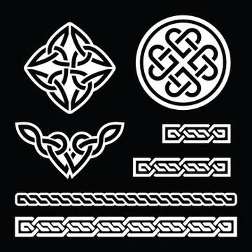 Celtic pattern heart shape - love concept fot St Patrick's Day, Valentines Stock Illustration