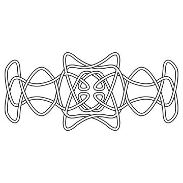 Celtic Pattern Isolated on White Background. Scandinavian Design. Decorative Stock Illustration