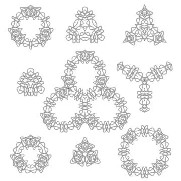 Celtic Pattern Isolated on White Background. Scandinavian Design. Decorative Stock Illustration