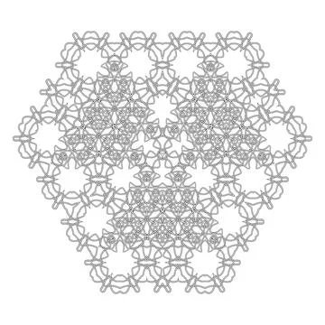 Celtic Pattern Isolated on White Background. Scandinavian Design. Decorative 스톡 일러스트