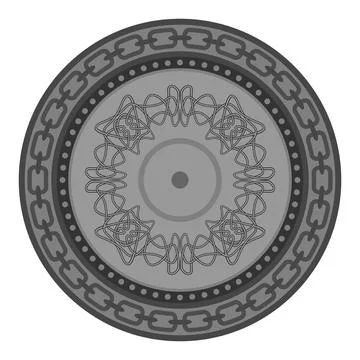 Celtic Pattern Isolated on White Background. Scandinavian Design. Decorative Stock Illustration