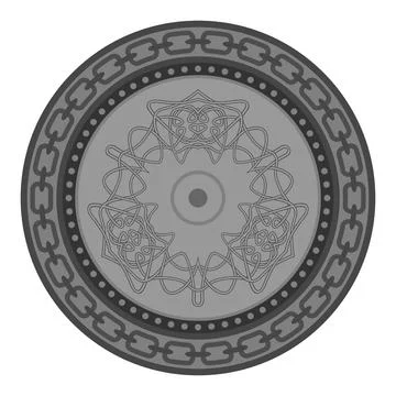 Celtic Pattern Isolated on White Background. Scandinavian Design. Decorative Stock Illustration