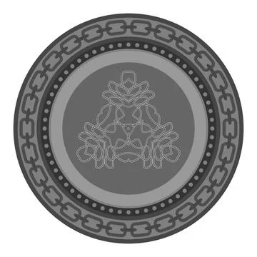 Celtic Pattern Isolated on White Background. Scandinavian Design. Decorative 스톡 일러스트