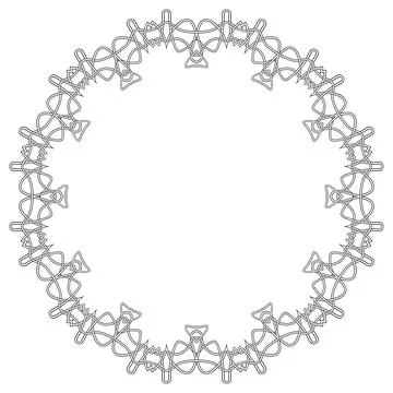 Celtic Pattern Isolated on White Background. Scandinavian Design. Decorative Stock Illustration