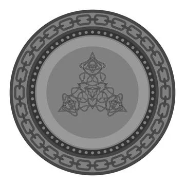 Celtic Pattern Isolated on White Background. Scandinavian Design. Decorative 스톡 일러스트