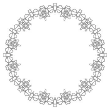 Celtic Pattern Isolated on White Background. Scandinavian Design. Decorative 스톡 일러스트