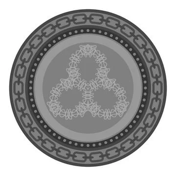 Celtic Pattern Isolated on White Background. Scandinavian Design. Decorative Stock Illustration