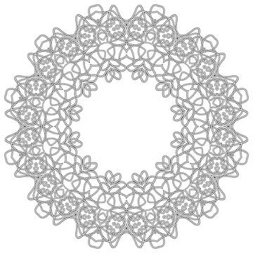 Celtic Pattern Isolated on White Background. Scandinavian Design. Decorative Stock Illustration