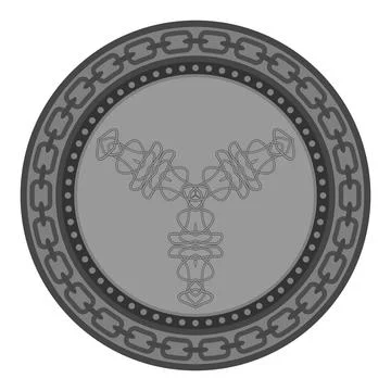 Celtic Pattern Isolated on White Background. Scandinavian Design. Stock Illustration