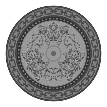 Celtic Pattern Isolated on White Background. Scandinavian Design. Stock Illustration