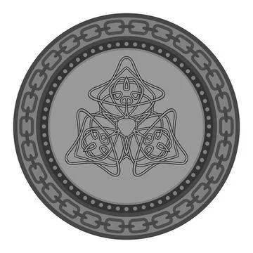 Celtic Pattern Isolated on White Background. Scandinavian Design. Decorative Stock Illustration