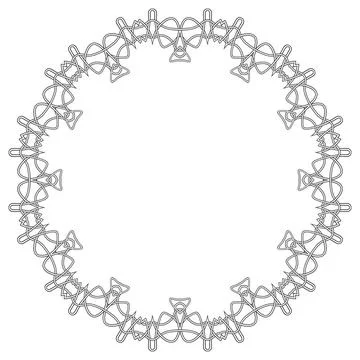 Celtic Pattern Isolated on White Background. Scandinavian Design. Decorati... Foto stock