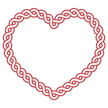 Celtic pattern red heart shape - love concept for St Patrick's Day, Valentines Stock Illustration