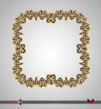 Celtic pattern. Round frame. Vector ornament. Design element 스톡 일러스트