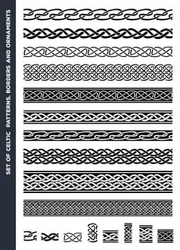 Celtic Patterns And Ornaments Set Stock Illustration