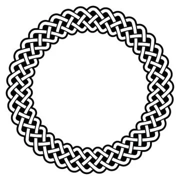 Celtic round frame, border pattern - vector Stock Illustration