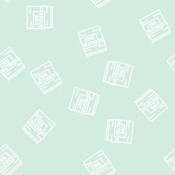 Celtic sea salt line vector seamless pattern Stock Illustration