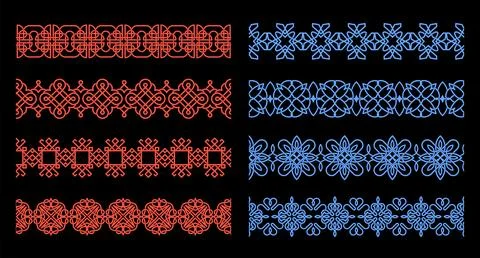 Celtic seamless knot. Irish pattern design. Black old Irish frame. Border S.. Stock Illustration