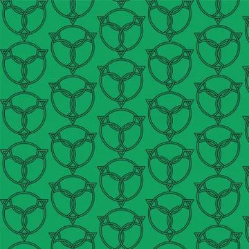 Celtic seamless pattern. Colored with green. Illustrazione stock