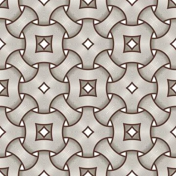 Celtic Seamless Pattern - Engraved Rings Intertwined Stock Illustration