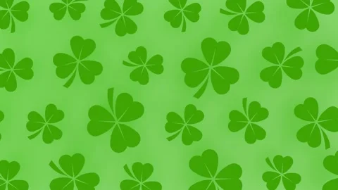 Celtic Shamrock Clover on Green Background in Ultra HD 4K Stock Footage 301543734