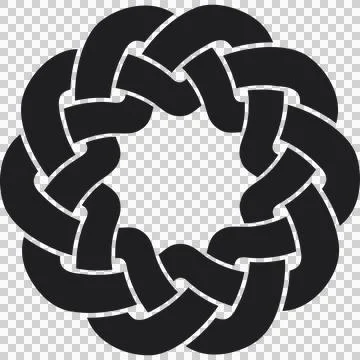 Celtic sign, circle black Stock Illustration